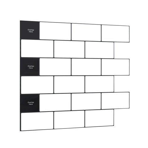 Jeedeson 12"x12" Peel and Stick Backsplash, Self Adhesive Wall Tiles